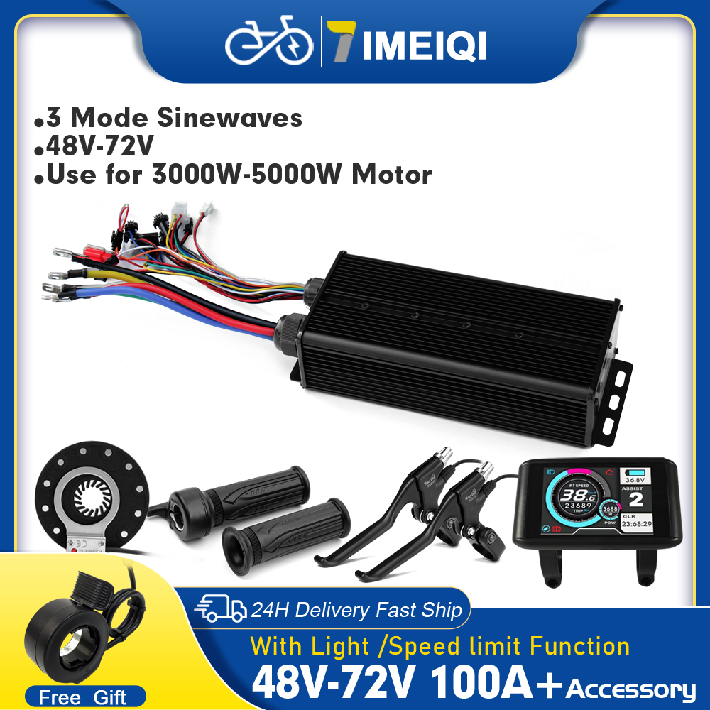 72V 100A Sabvoton Controller - Contrôleur d'onde sinusoïdale pour vélo électrique,